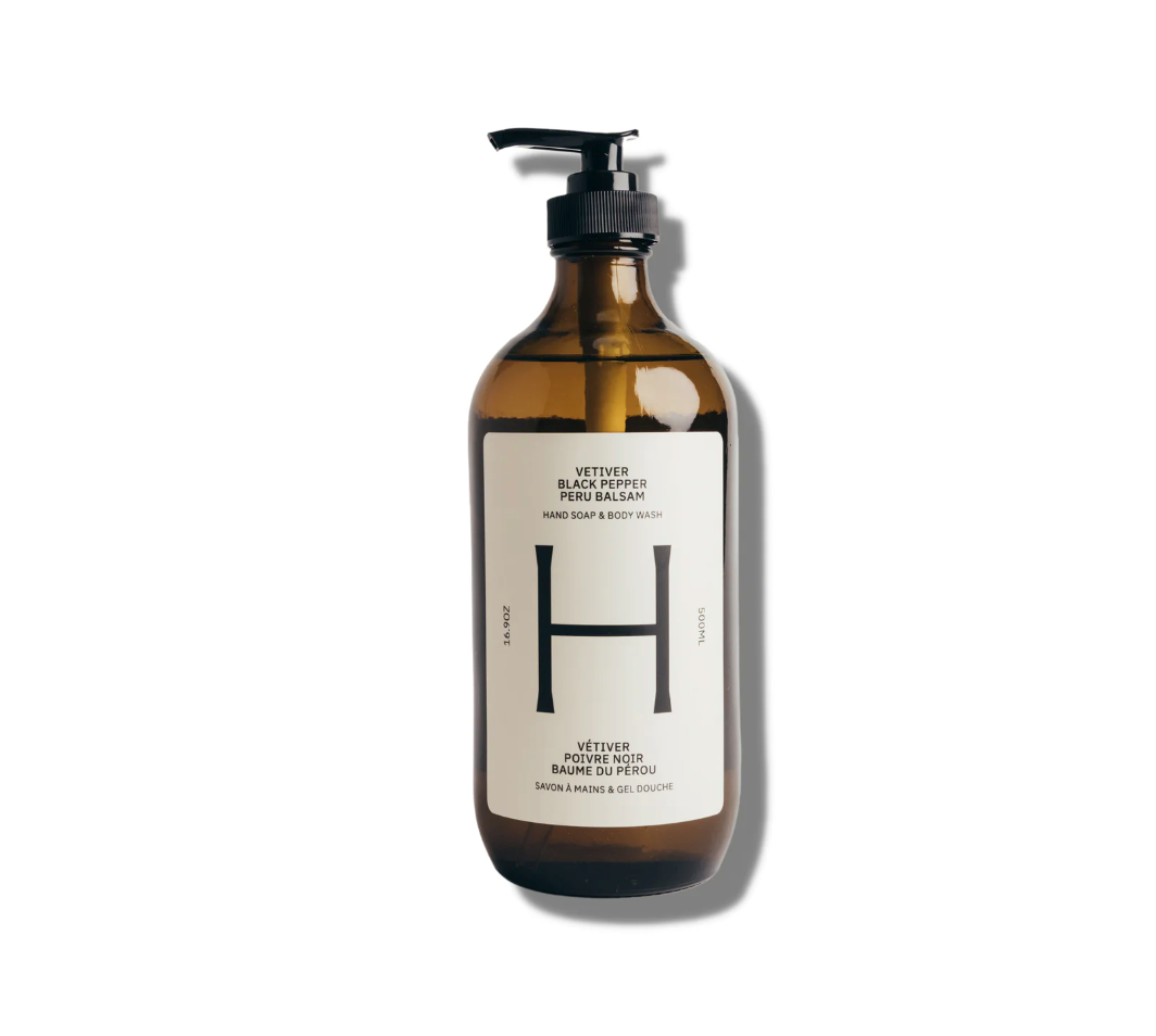 Hand Soap & Body Wash - Vetiver, Black Pepper and Peru Balsam