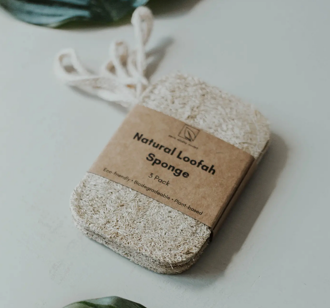Natural Loofah Sponge | Set of 3