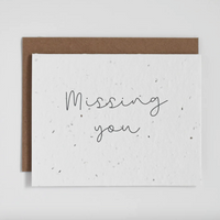 Missing You - Plantable Greeting Card