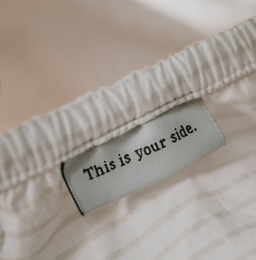 The Crisp Sheet Set | Pinstripe (Chalk/Clay)