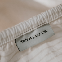 The Crisp Sheet Set | Pinstripe (Chalk/Clay)