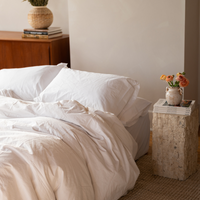The Crisp Sheet Set | Pinstripe (Chalk/Clay)