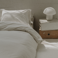 The Crisp Sheet Set | Pinstripe (Chalk/Clay)