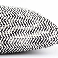 Kala Collective - Santiago Pillow Lumbar - 12 x 20 - Black & White Chevron