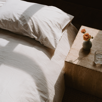 The Crisp Sheet Set | Pinstripe (Chalk/Clay)