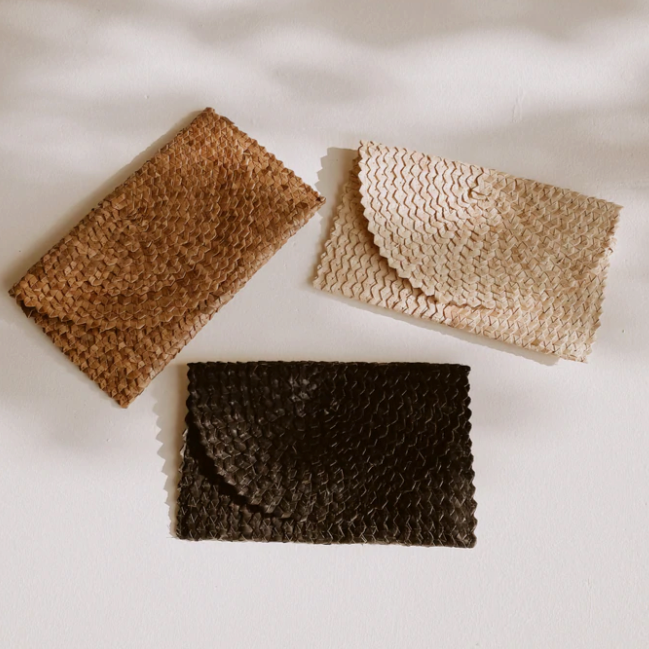 Rattan Clutch - Amber