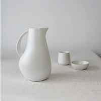 Kuduo Stoneware Pitcher - White