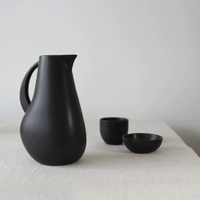 Kuduo Stoneware Pitcher - Black