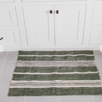 Aden Cotton Bath Mat - Grey & Ivory