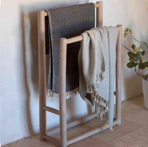 Double Sided Throw - Charcoal