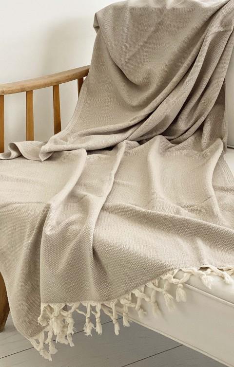 Pebble Blanket Beige - Kala Home - Throw