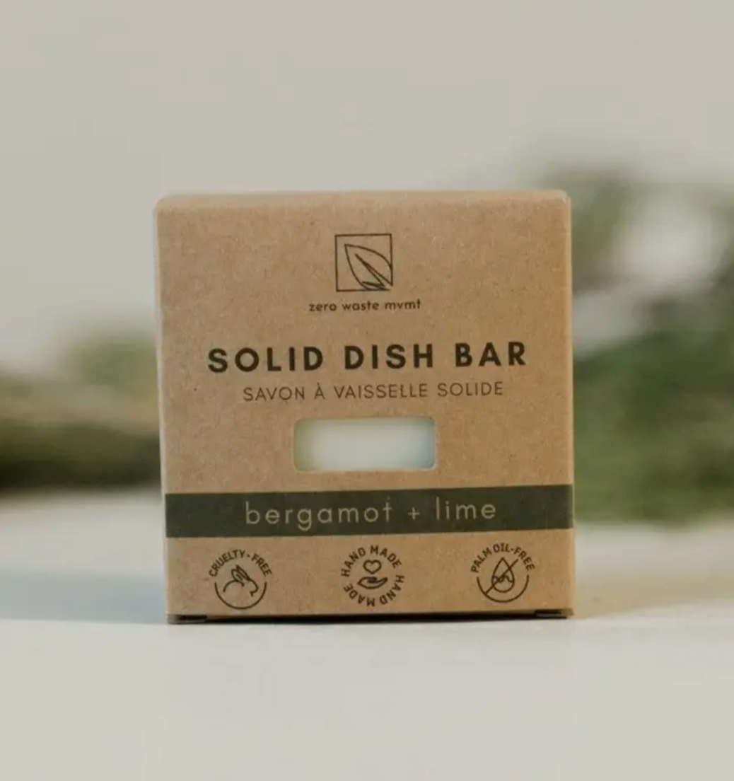 Solid Dish Soap Bar | Bergamot & Lime
