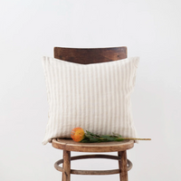 Linen Cushion Cover - Natural Stripes