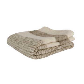 Handwoven Wool Blanket - Grey