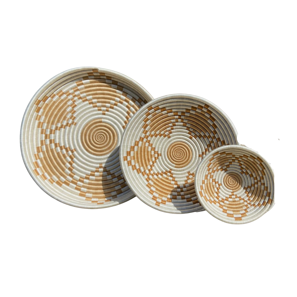 Neri Woven Bowl - White & Tea