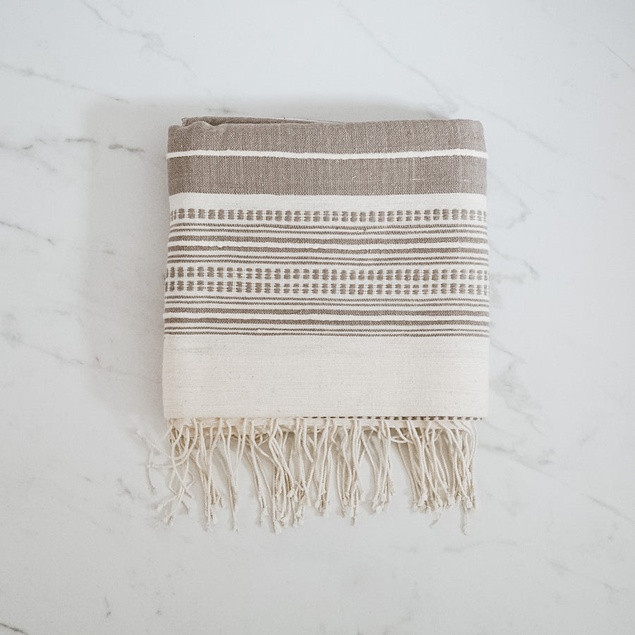 Genale Ethiopian Cotton Bath Towel | Ivory & Stone