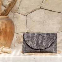 Rattan Clutch - Black