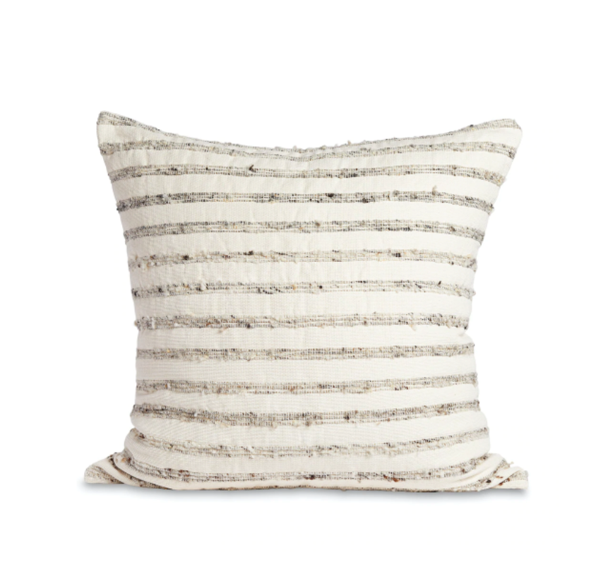 Cartagena Pillow | Ivory & Grey