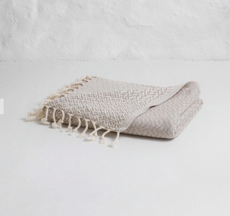 Double Sided Throw - Beige