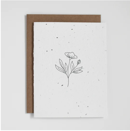 Floral - Plantable Greeting Card