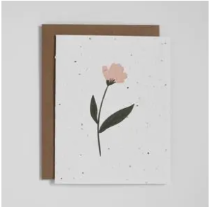 Pink Floral - Plantable Greeting Card