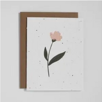 Pink Floral - Plantable Greeting Card
