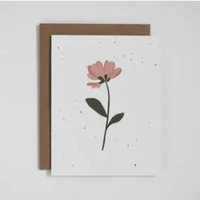 Salmon Floral - Plantable Greeting Card