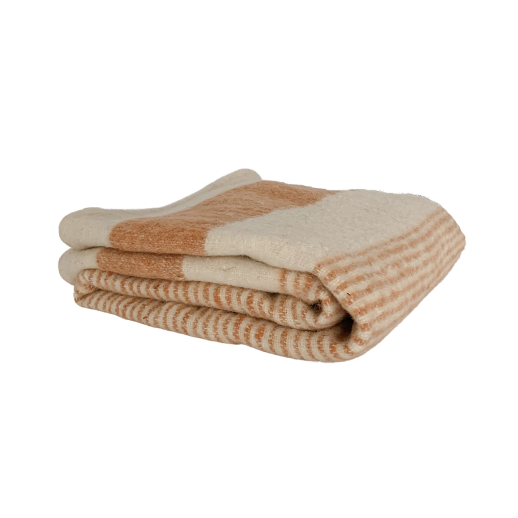 Handwoven Wool Blanket - Terracotta